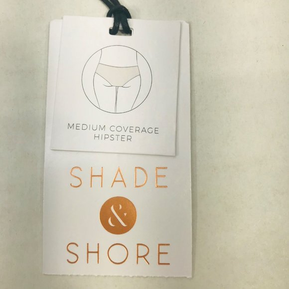 Shade And Shore Women's Size Large 12-14 Ribbed Hipster Bikini Swim Bottom New - Picture 3 of 8